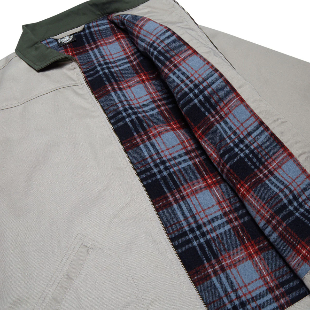Santa Cruz Womens Twill Maverick Chore Coat Jacket - Bone - Image 4
