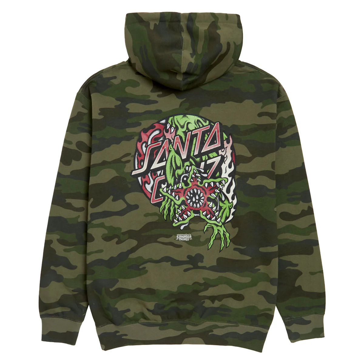 Santa Cruz x Stranger Things Demogorgon Dot Hoodie - Forest Camo - Image 2