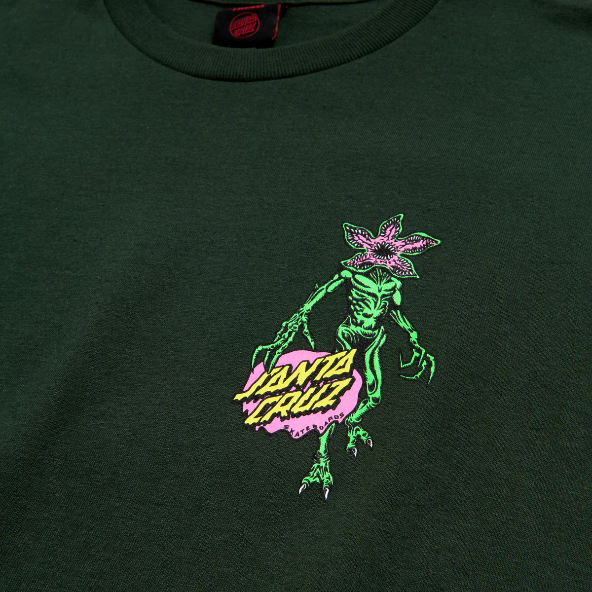 Santa Cruz x Stranger Things Demogorgon Dot T-Shirt - Forest - Image 3