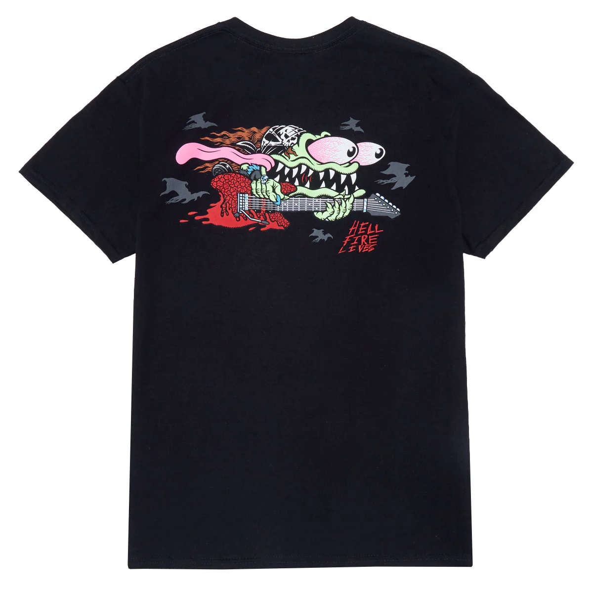 Santa Cruz x Stranger Things Eddie Slasher T-Shirt - Black - Image 2