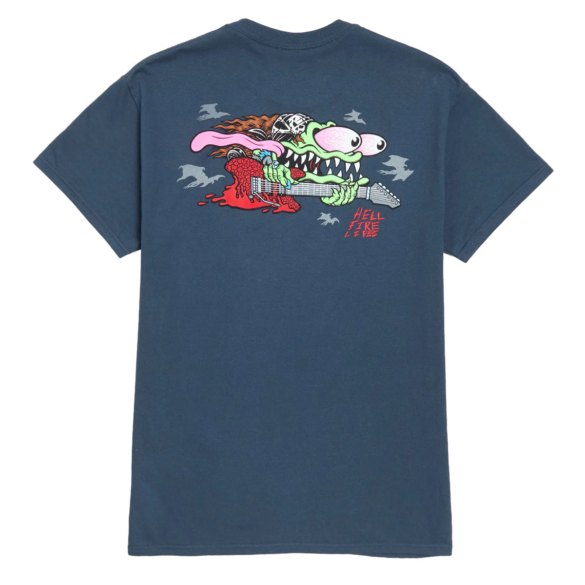 Santa Cruz x Stranger Things Eddie Slasher T-Shirt - Blue Dusk