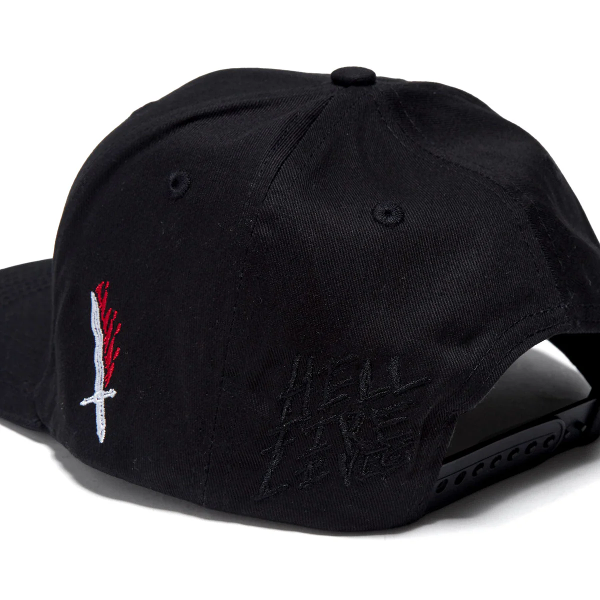 Santa Cruz x Stranger Things Hellfire Club Snapback Hat - Black - Image 4
