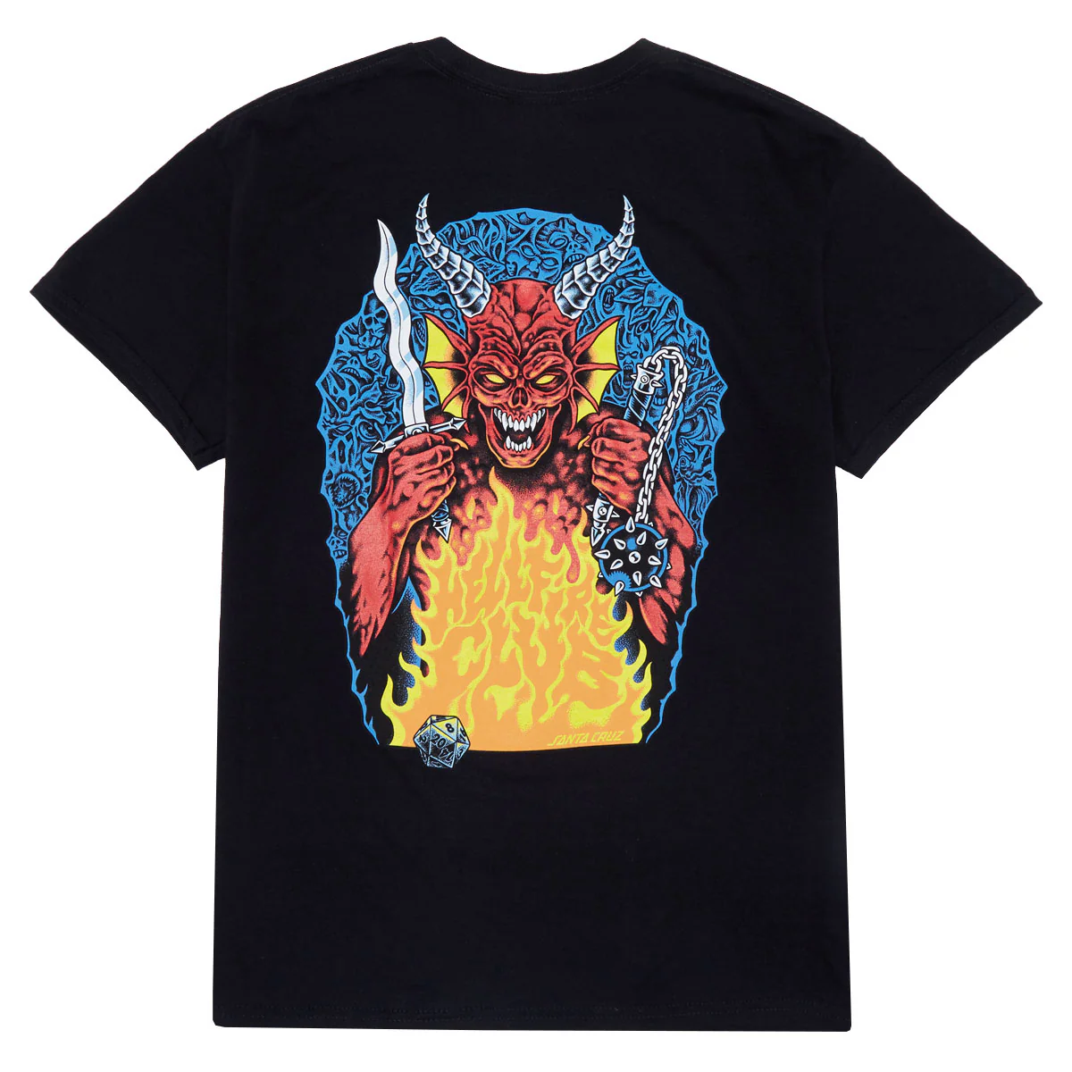 Santa Cruz x Stranger Things Hellfire Pit T-Shirt - Black - Image 2