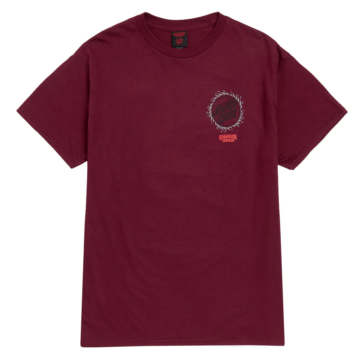 Santa Cruz x Stranger Things Hellfire Pit T-Shirt - Maroon - Image 2