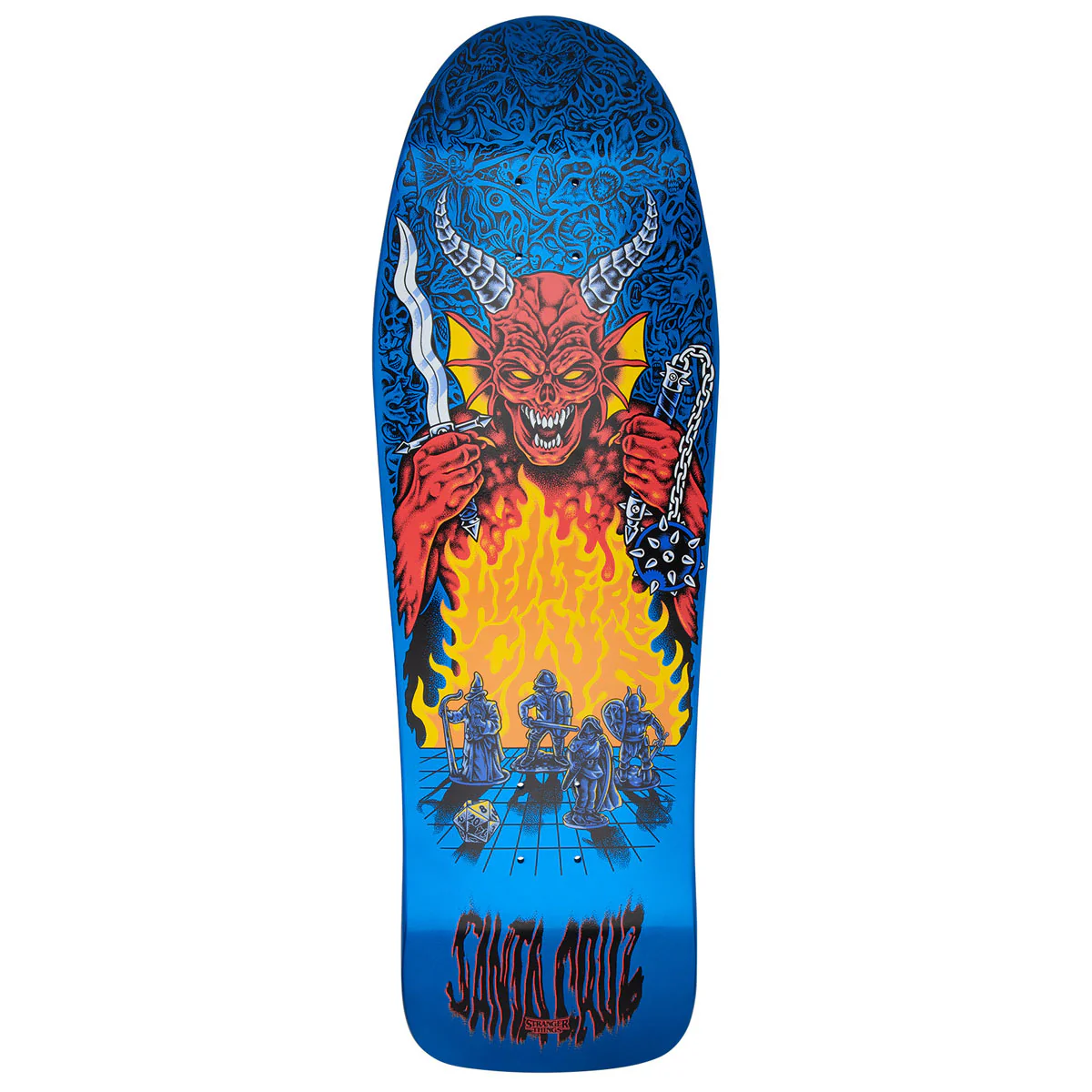 Santa Cruz x Stranger Things Knox Hellfire Pit Skateboard Complete - Glow In The Dark - 10.07" - Image 3