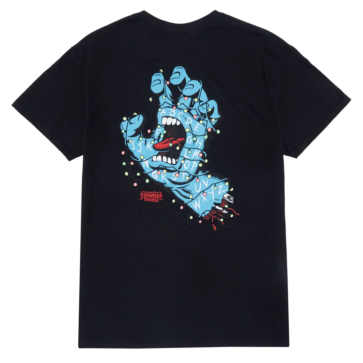 Santa Cruz x Stranger Things Screaming Lights T-Shirt - Black - Image 2