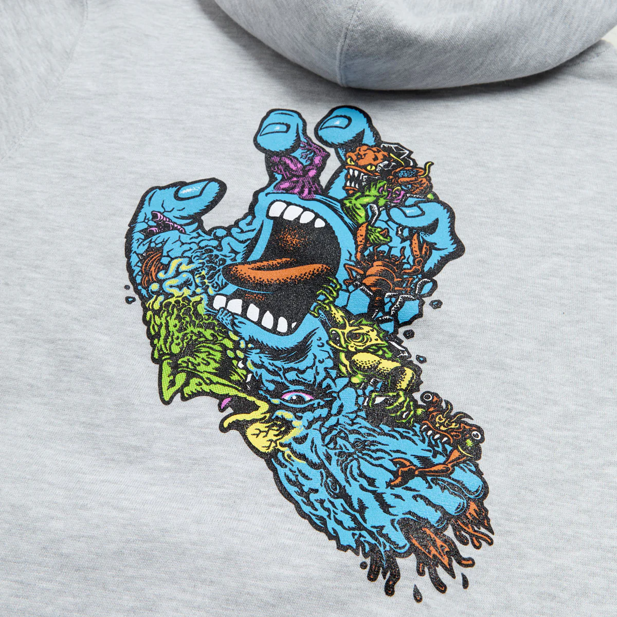 Santa Cruz Youth Roskopp Screaming Five Hoodie - Grey Heather - Image 4