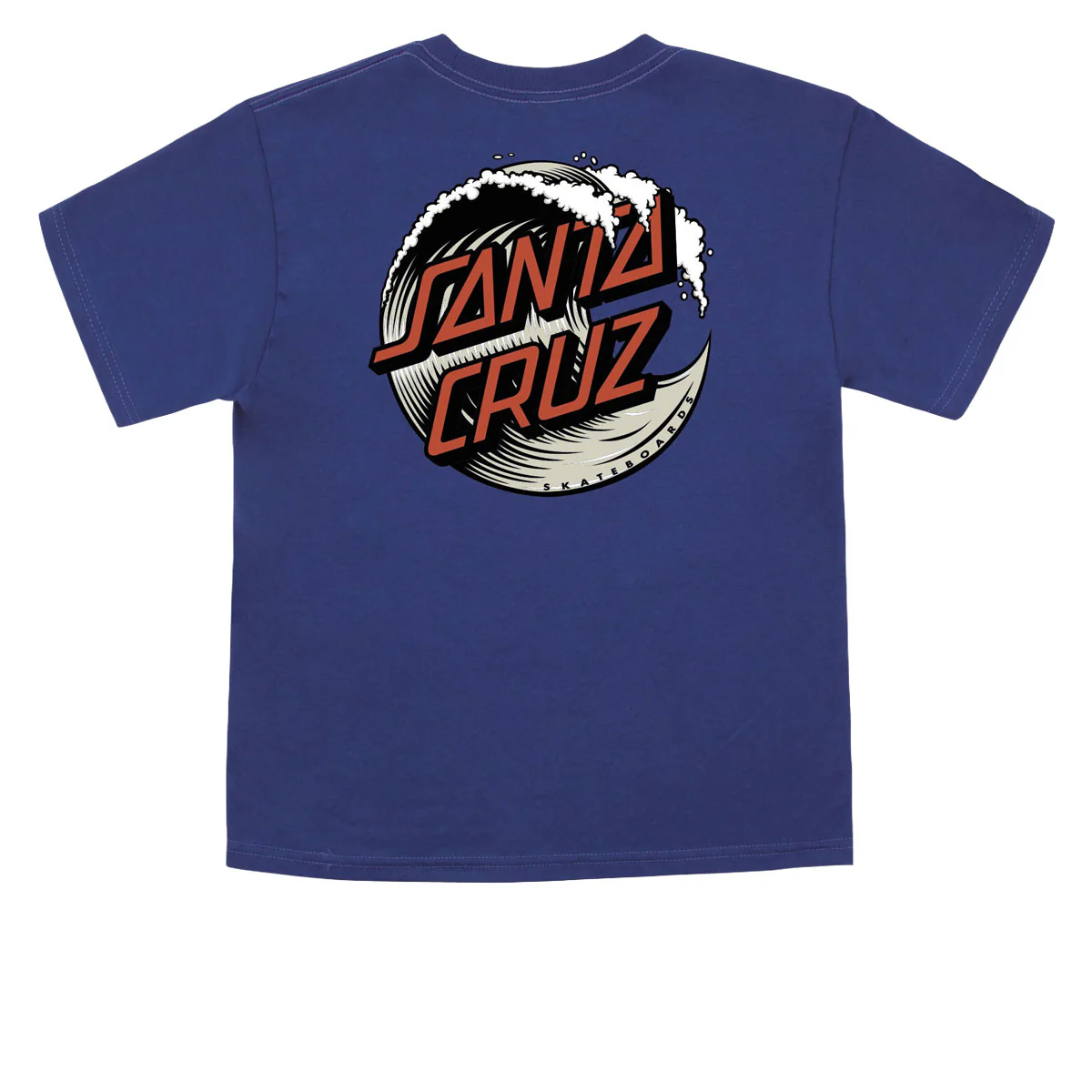 Santa Cruz Youth Wave Dot T-Shirt - Cobalt/Dust - Image 2