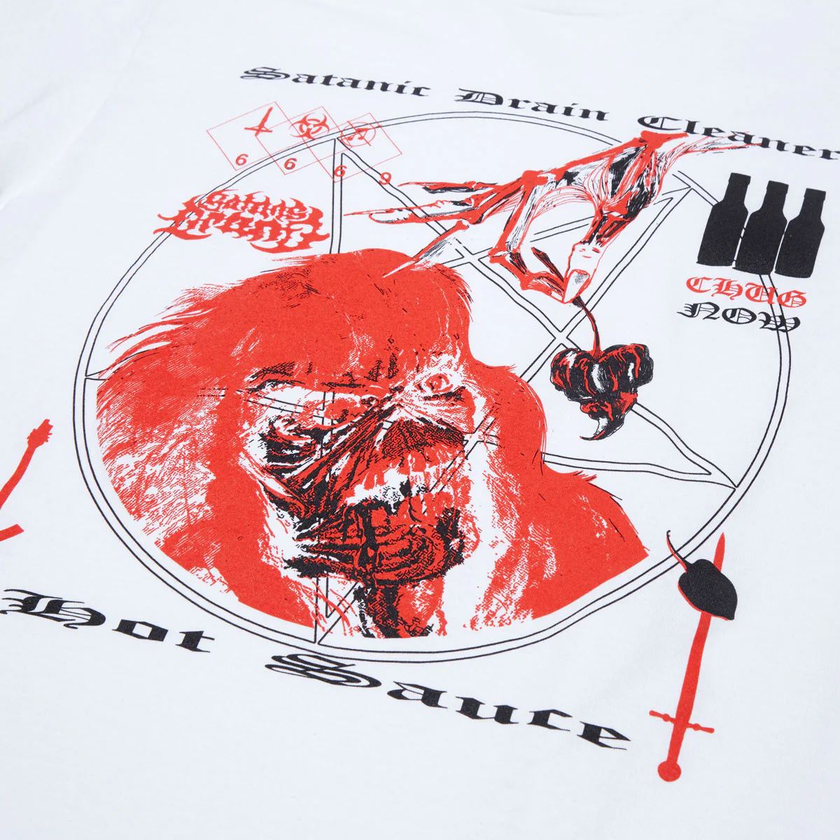 Satan's Drano Tweaker Eddie T-Shirt - White - Image 2