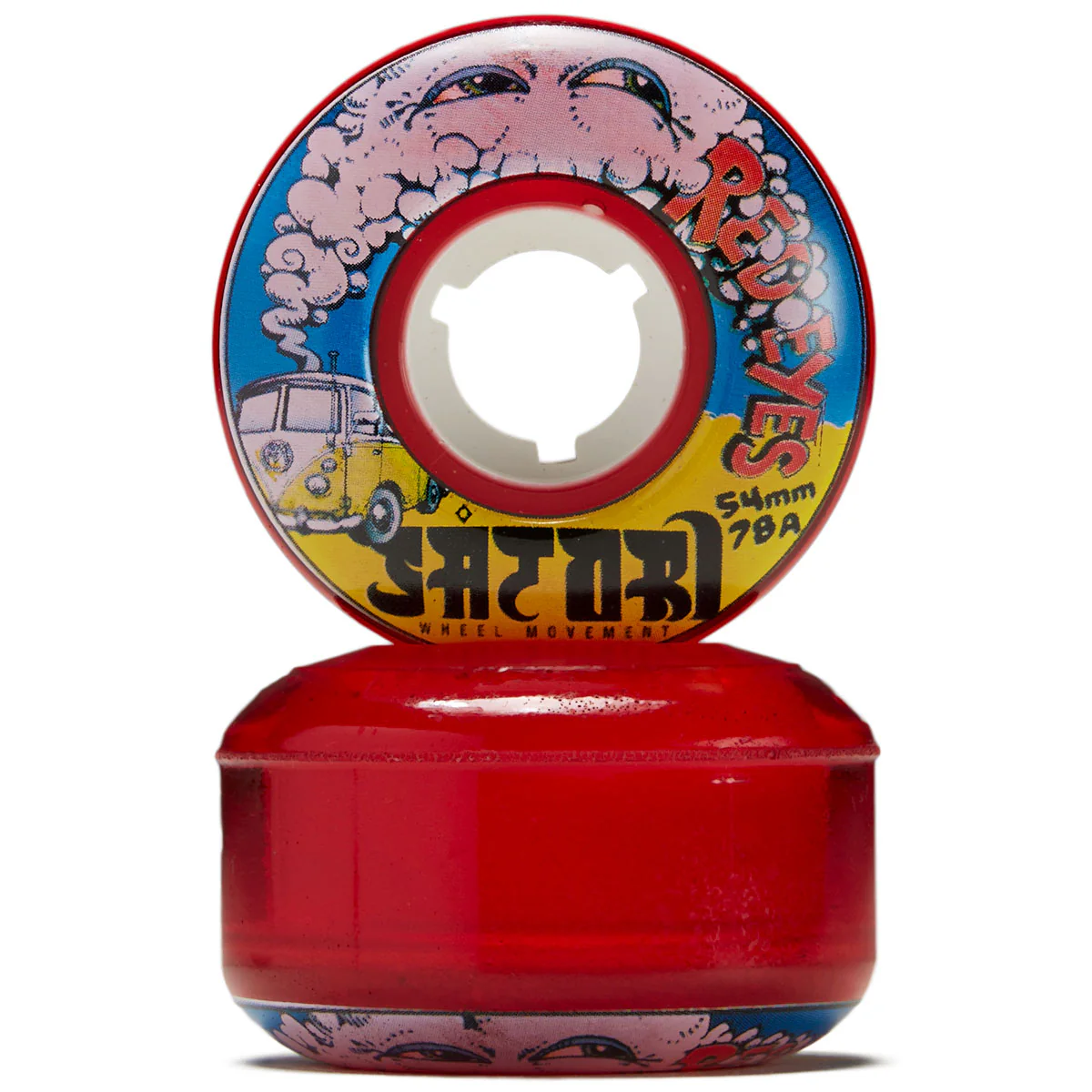 Satori Movement Red Eye 78a Skateboard Wheels - 54mm - Image 2