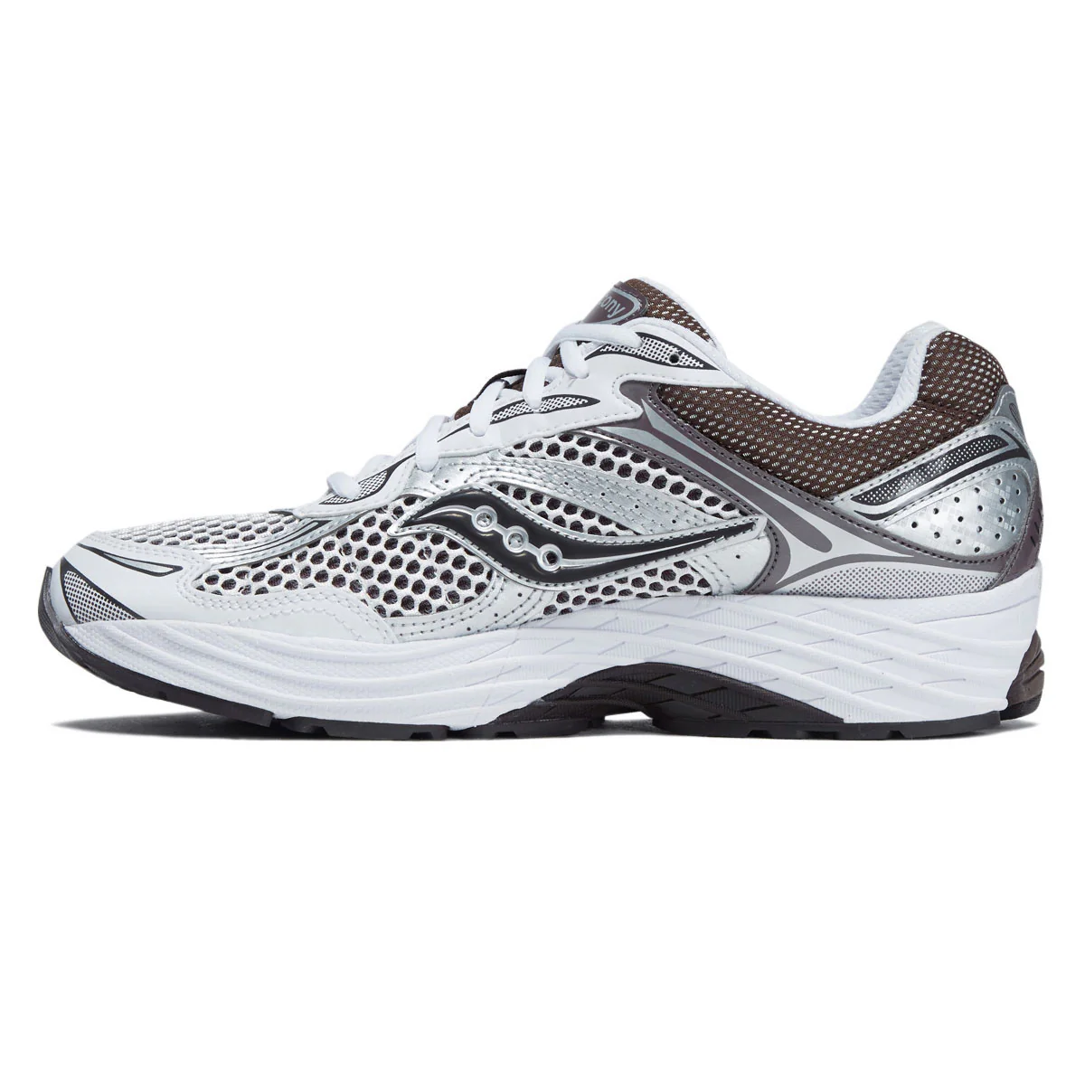 Saucony Progrid Omni 9 Shoes - White/Brown - Image 2
