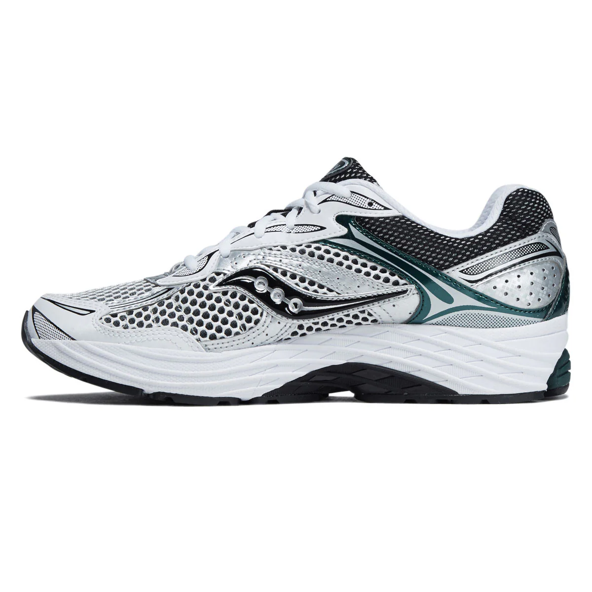 Saucony Progrid Omni 9 Shoes - White/Pine Green - Image 2