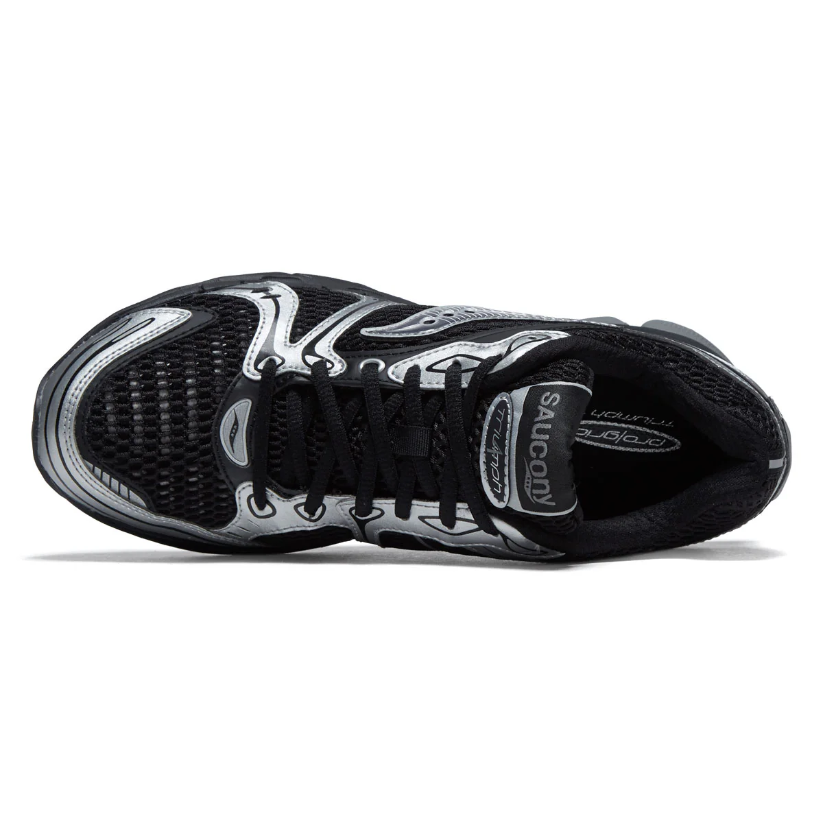 Saucony Progrid Triumph 4 Shoes - Black/Silver II - Image 3