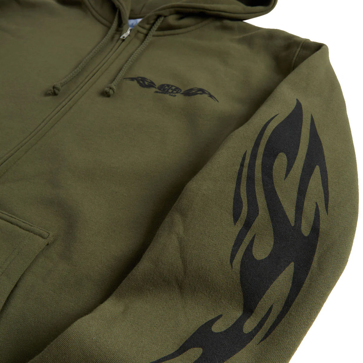 Sci-Fi Fantasy Origin Zip Hoodie - Sage - Image 2