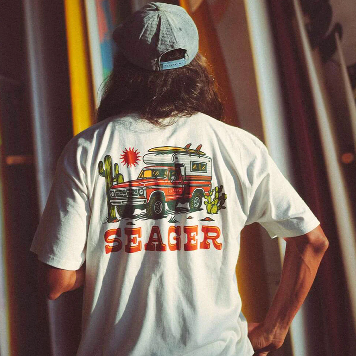 Seager Baja T-Shirt - Vintage White - Image 4