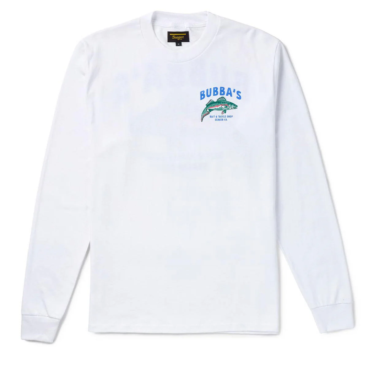 Seager Bubbas Long Sleeve T-Shirt - White - Image 2