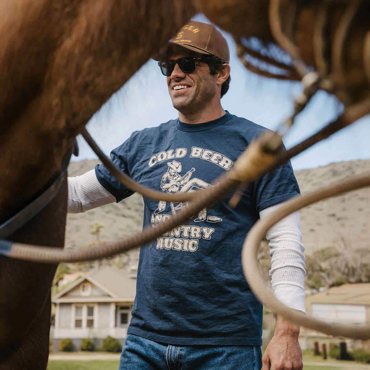 Seager Country Music T-Shirt - Navy - Image 3