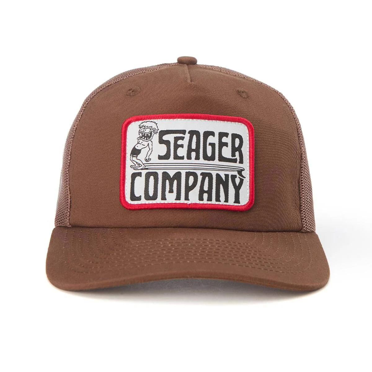 Seager Pocket Creep Trucker Snapback Hat - Brown - Image 3