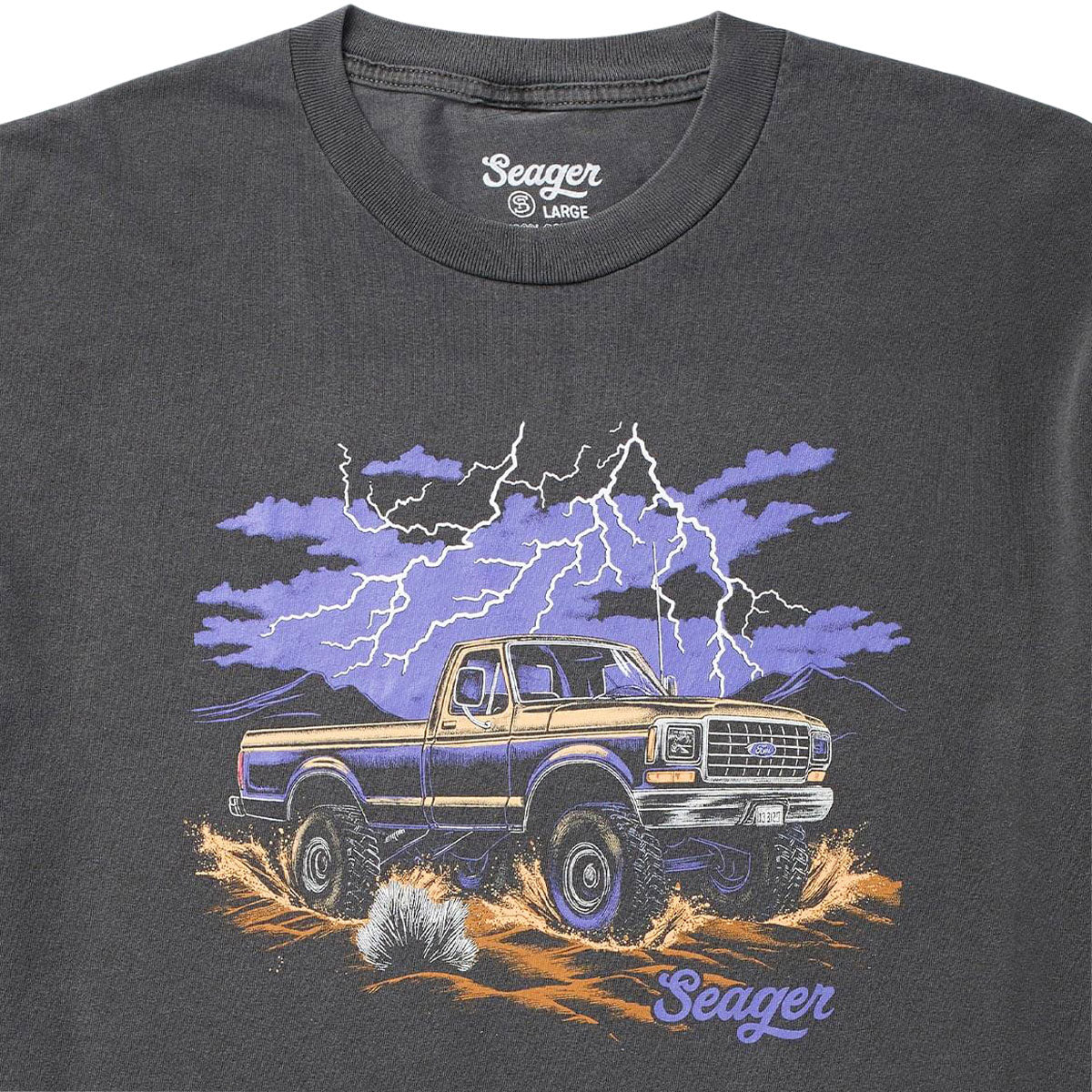 Seager Premium Mud Romp T-Shirt - Pigment Black - Image 2