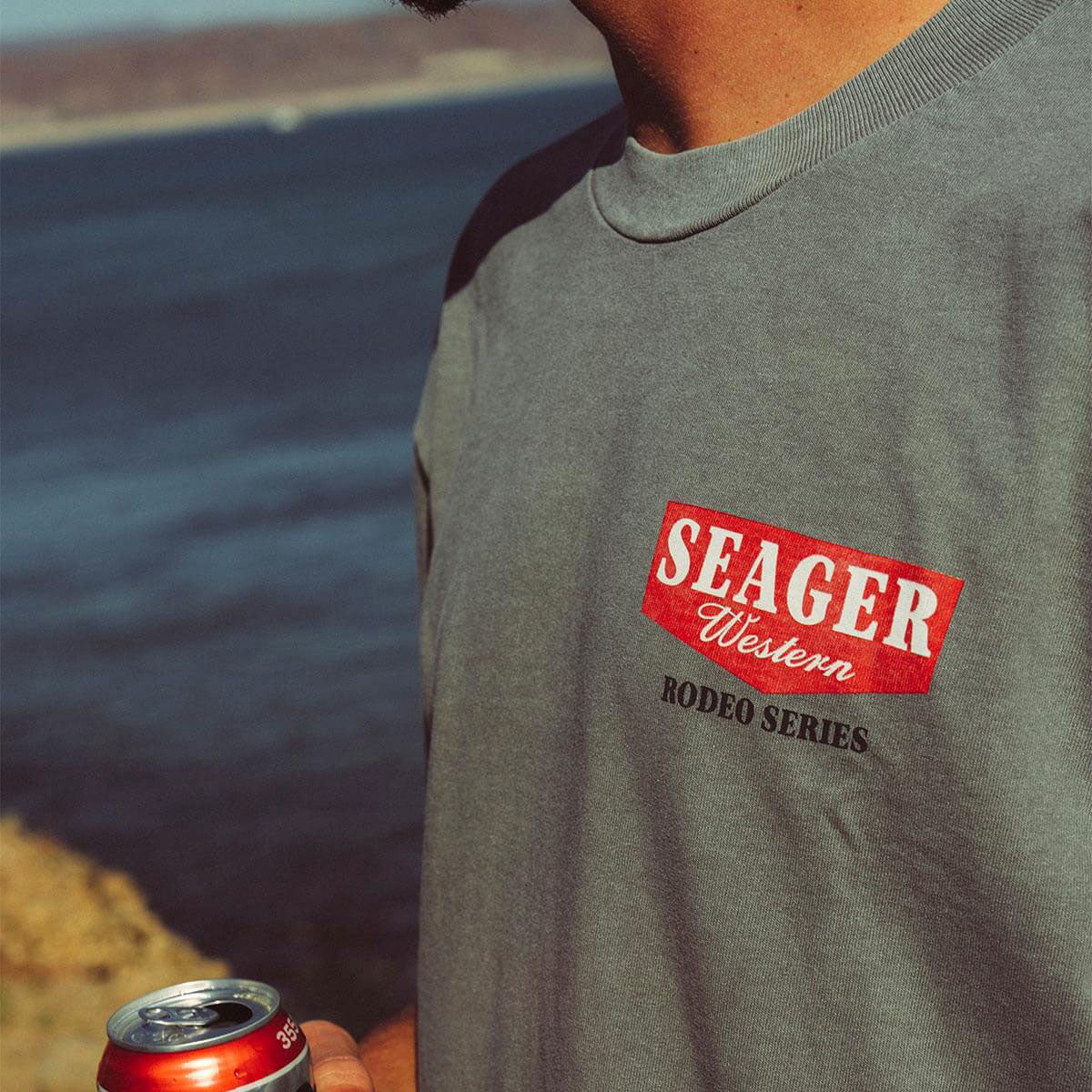 Seager Premium Rodeo Series T-Shirt - Pigment Grey - Image 4