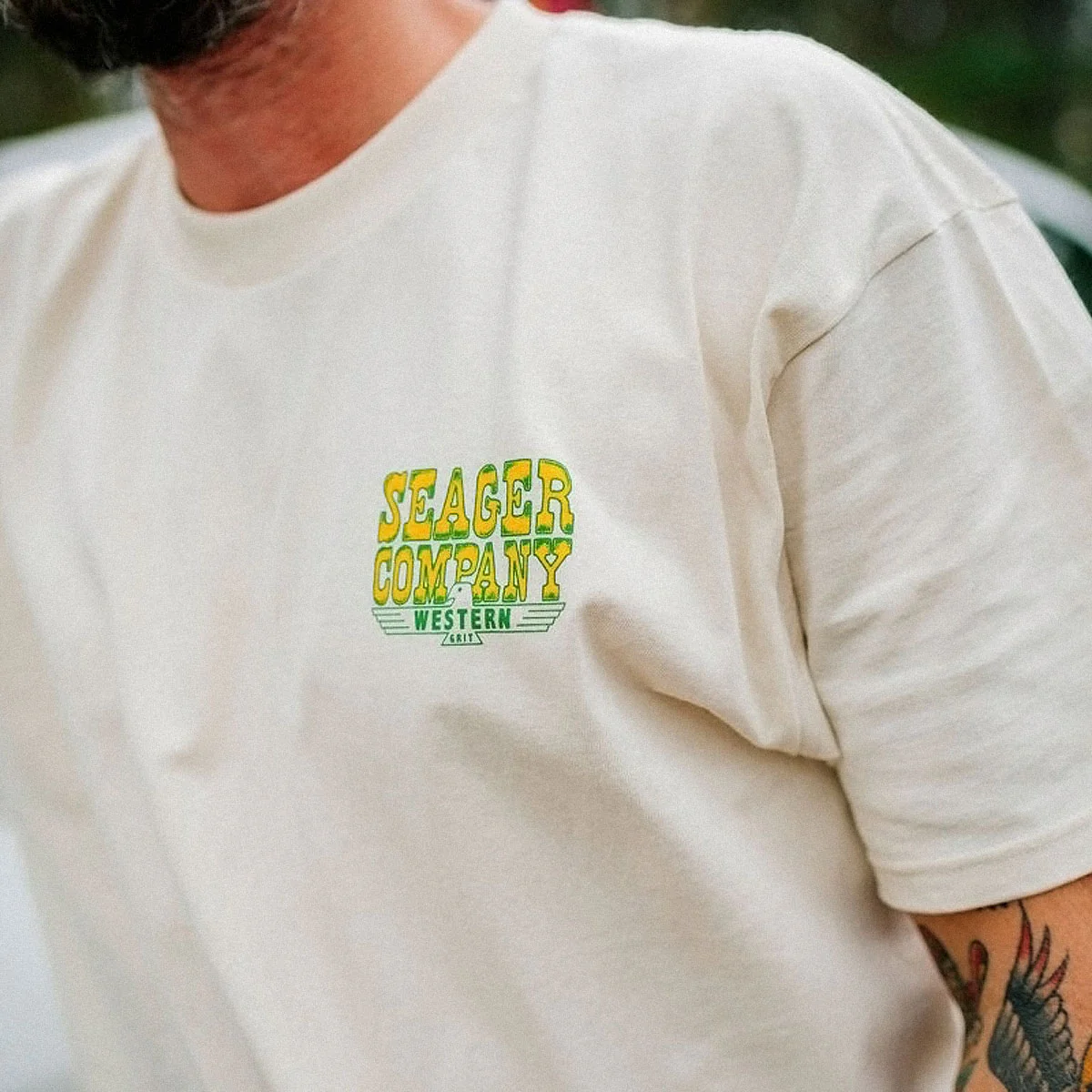 Seager Rattler T-Shirt - Vintage White - Image 5