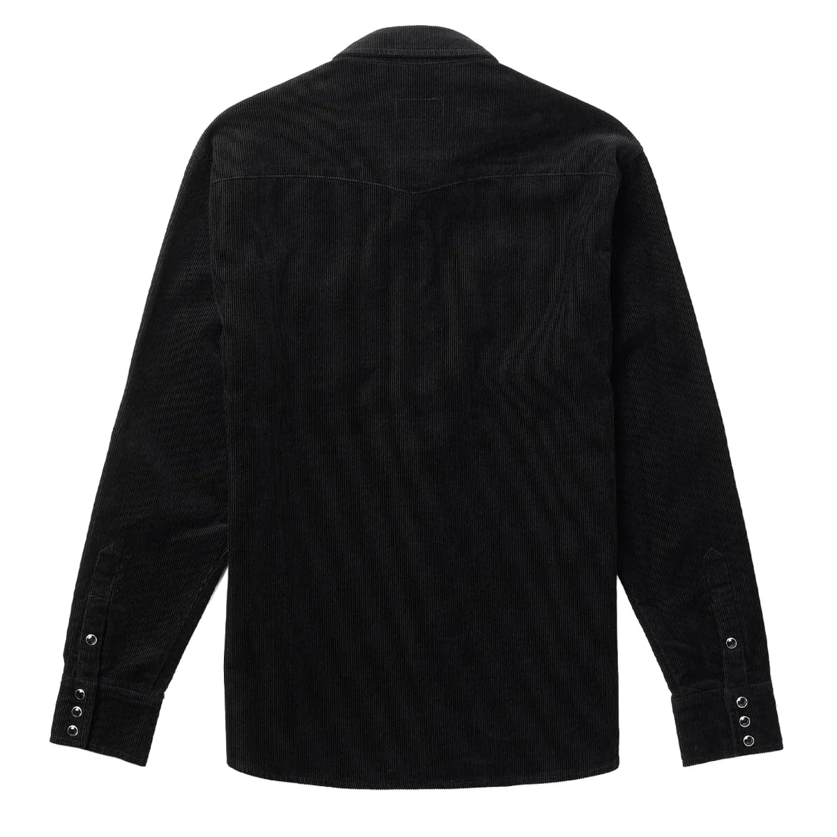 Seager Reagan Long Sleeve Pearl Snap Corduroy Shirt - Black - Image 4