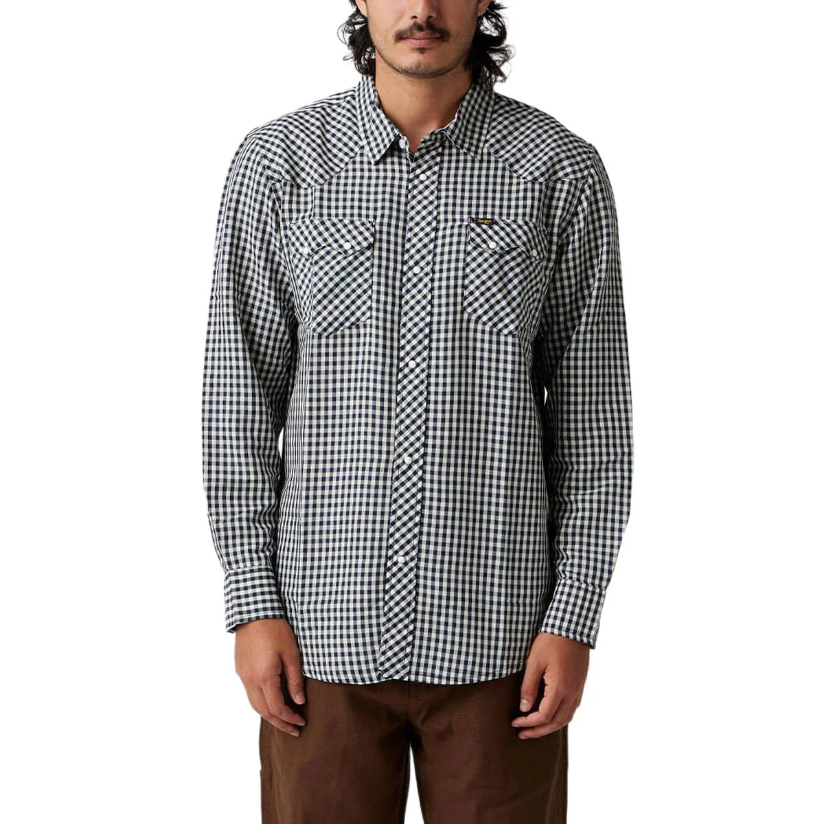Seager Sawtoof Long Sleeve Shirt - Blue Check - Image 5