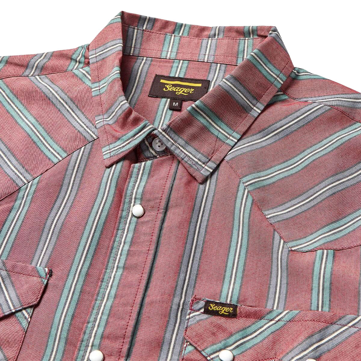 Seager Sawtoof Long Sleeve Shirt - Red Rock Stripe - Image 2