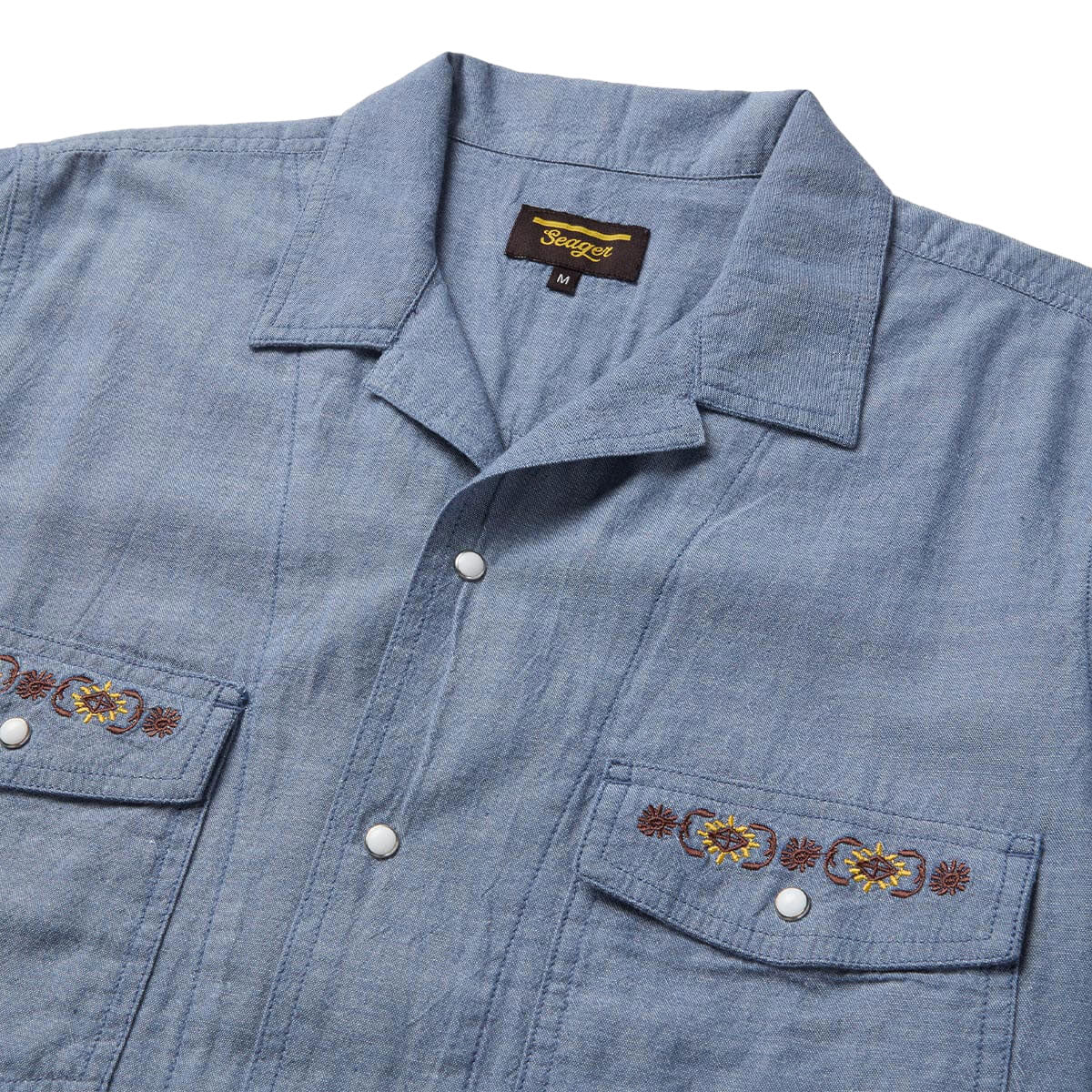 Seager Whippersnapper Chambray Shirt - Light Wash - Image 3