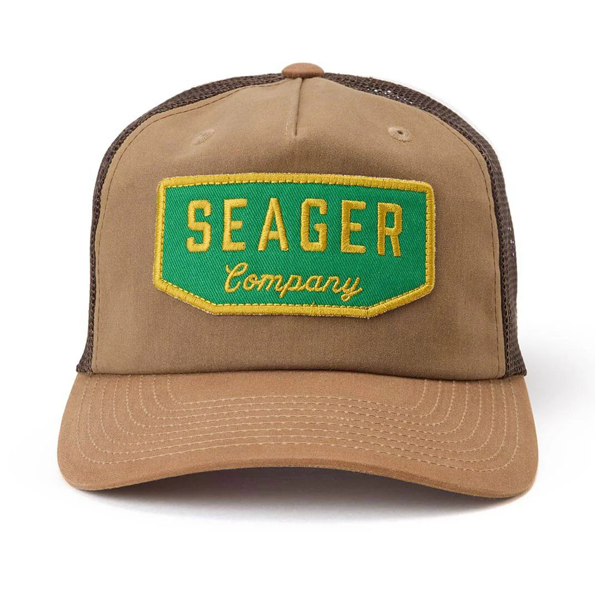 Seager Wilson Trucker Snapback Hat - Tan Waxed Canvas - Image 3