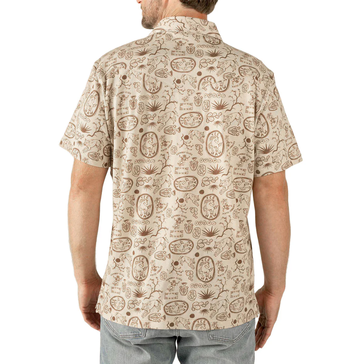 Sendero Cantina Polo Shirt - Haw Yee Tan Print - Image 3