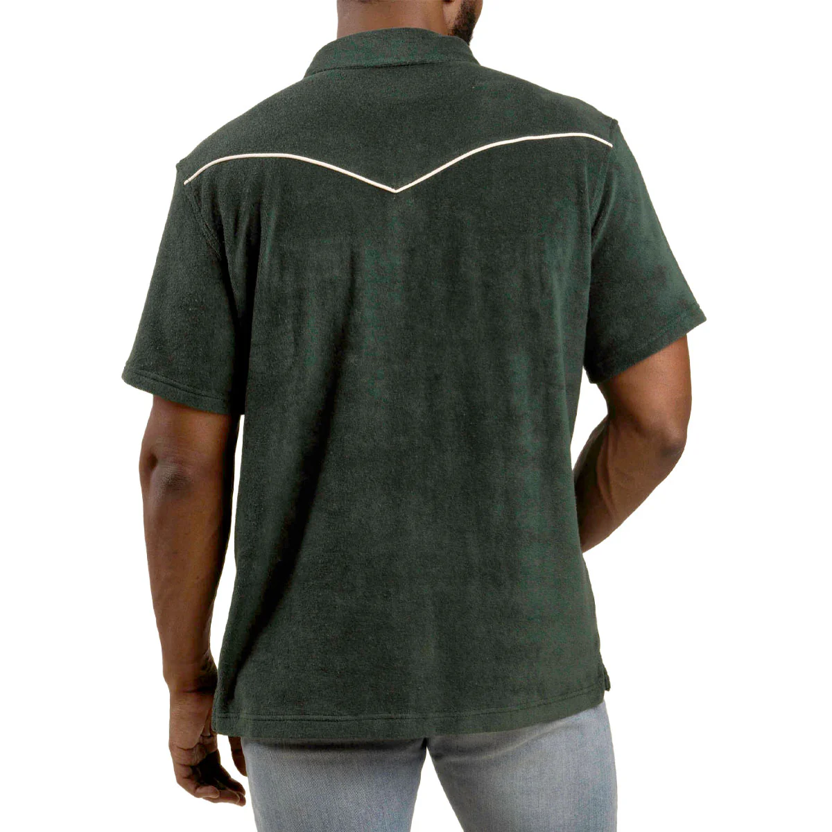 Sendero Cantina Terry Polo Shirt - Spruce Green - Image 3