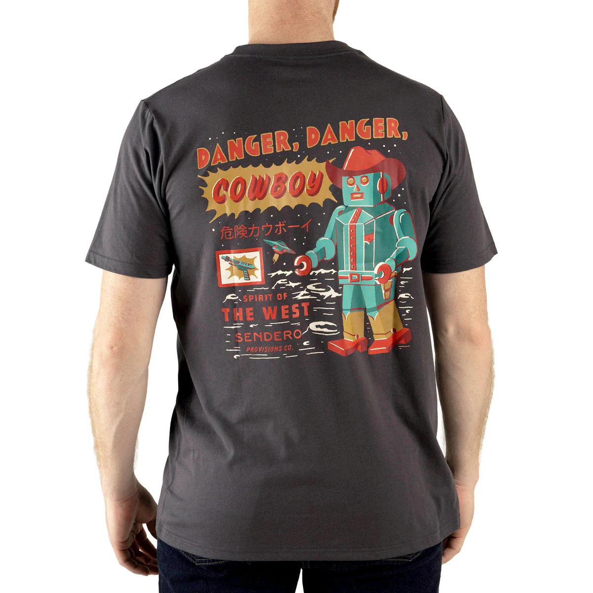 Sendero Danger Cowboy T-Shirt - Vintage Black - Image 3