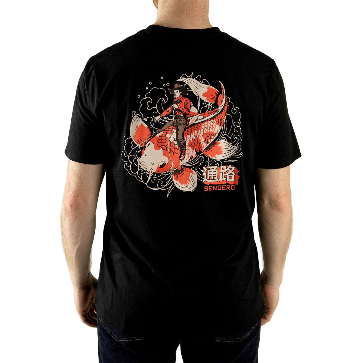 Sendero Koi Bronc T-Shirt - Black - Image 3
