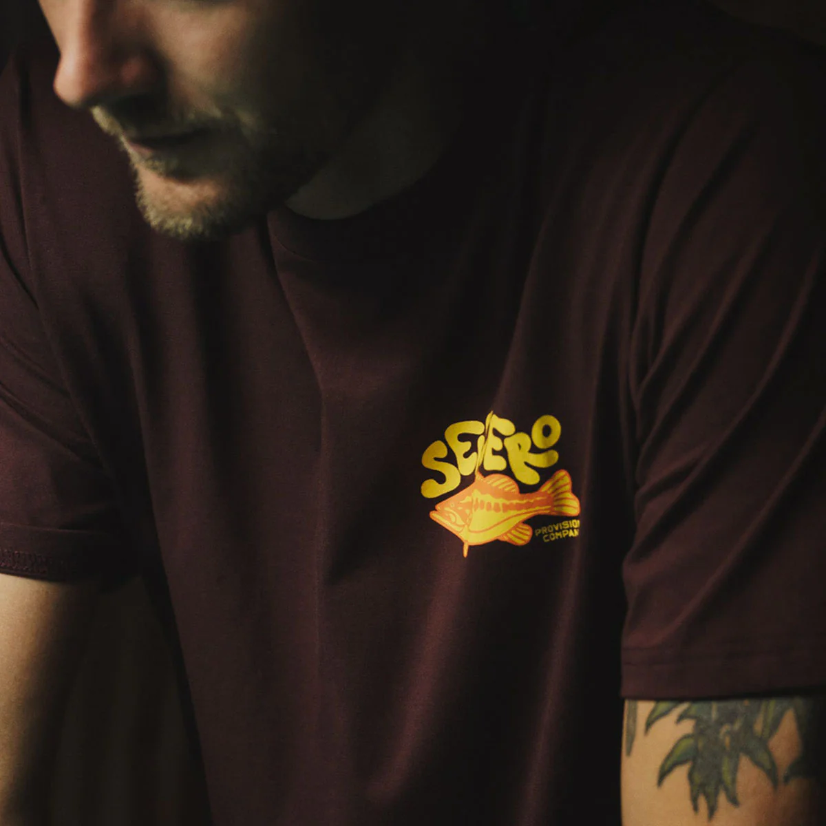 Sendero Lunker T-Shirt - Burgundy - Image 3
