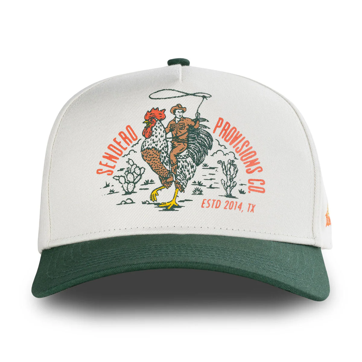Sendero Official Western Hat - Cream/Green - Image 4