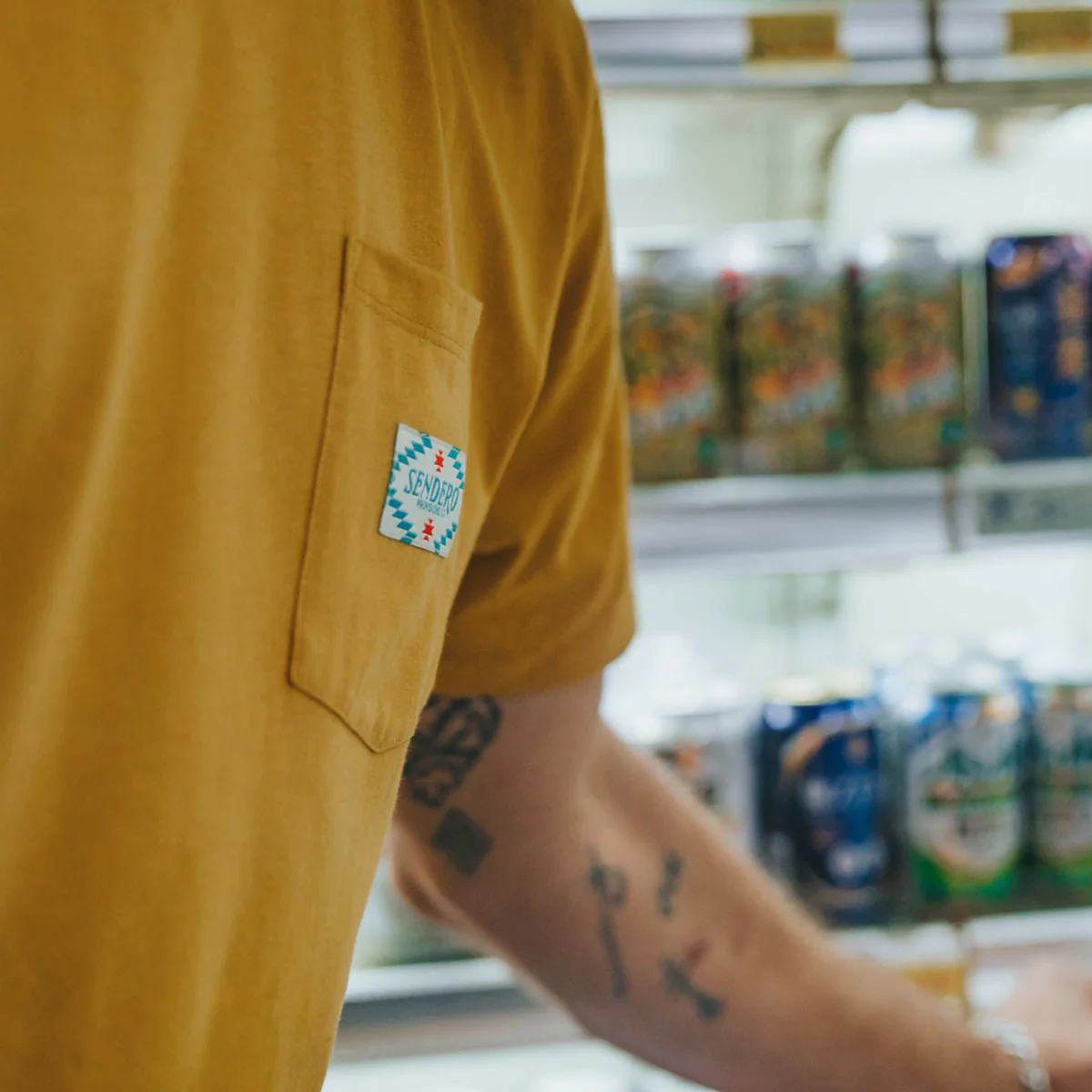 Sendero Pocket T-Shirt - Goldenrod - Image 3