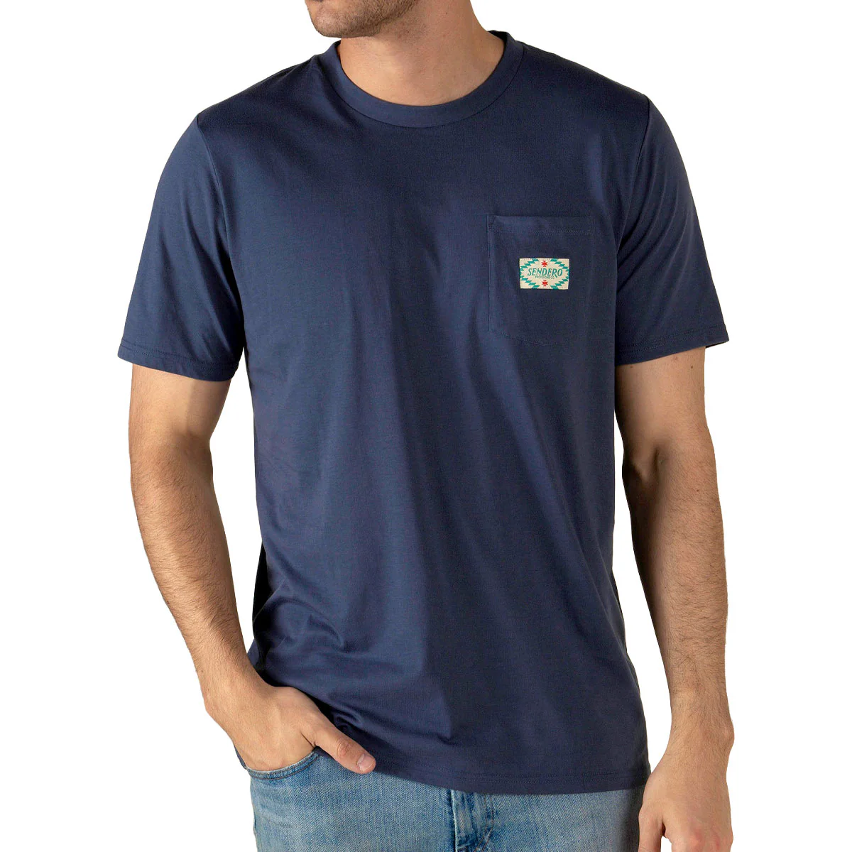 Sendero Pocket T-Shirt - Navy - Image 2