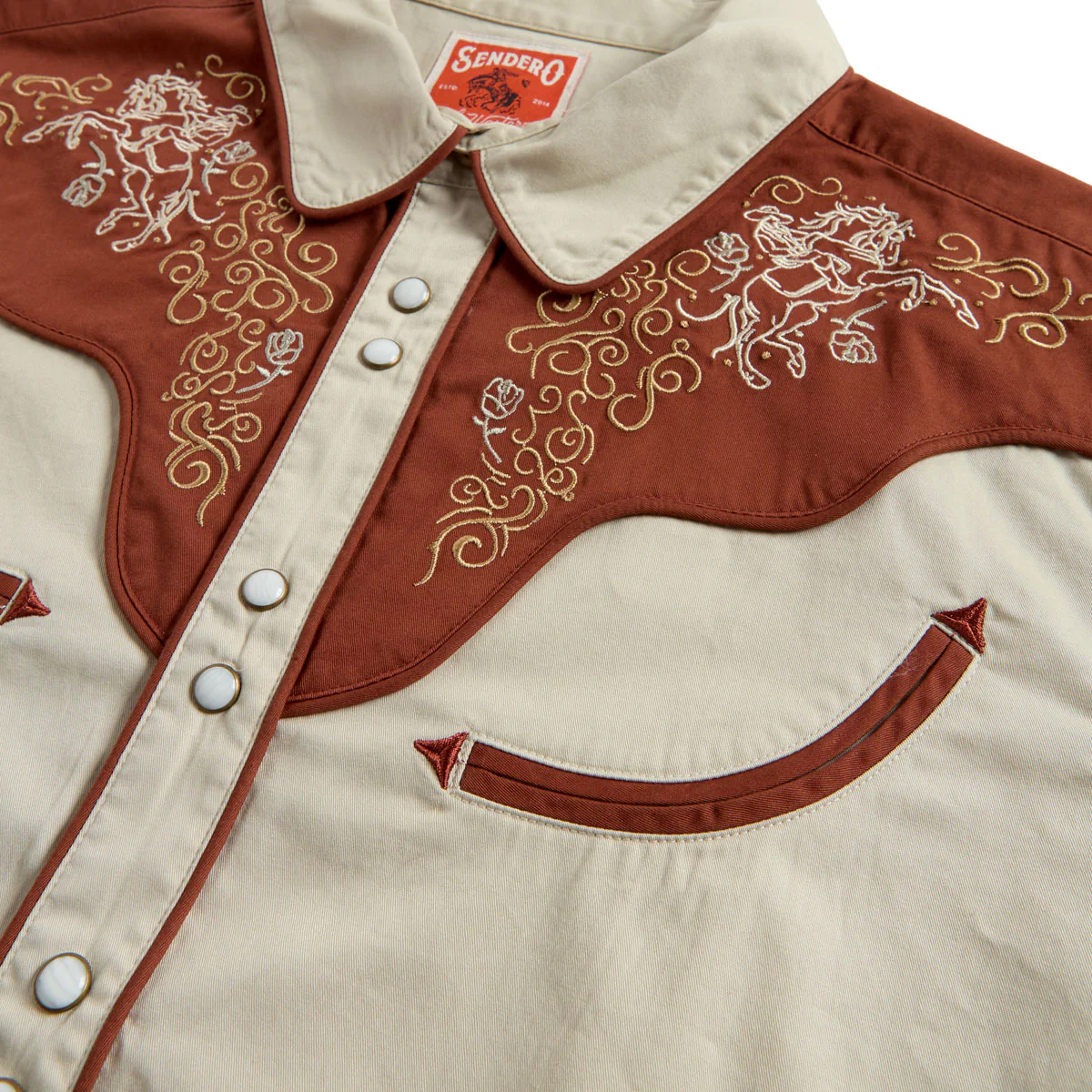 Sendero The Cody Western Shirt - Oat - Image 3