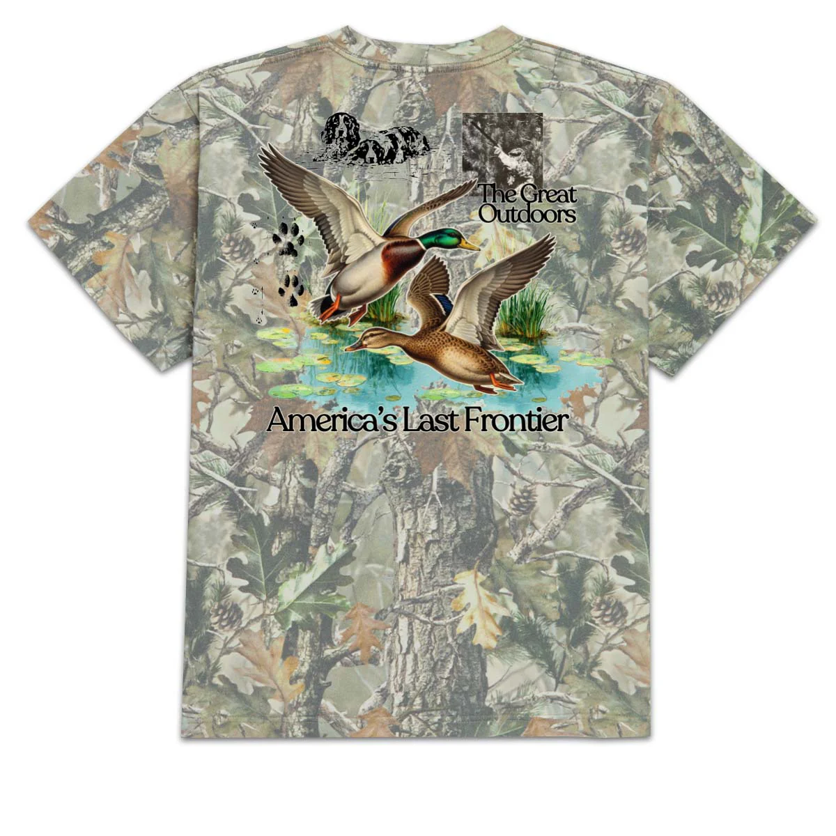 Sin Bin Dog With Bird T-Shirt - Camo - Image 2