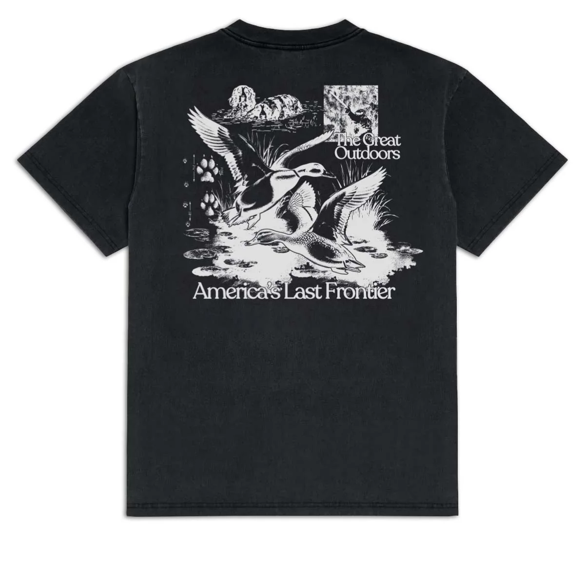 Sin Bin Dog With Bird T-Shirt - Vintage Black - Image 2