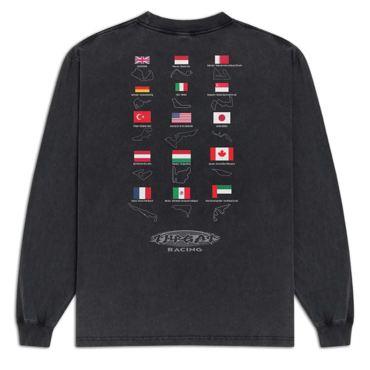 Sin Bin Threat Racing Long Sleeve T-Shirt - Vintage Black - Image 2