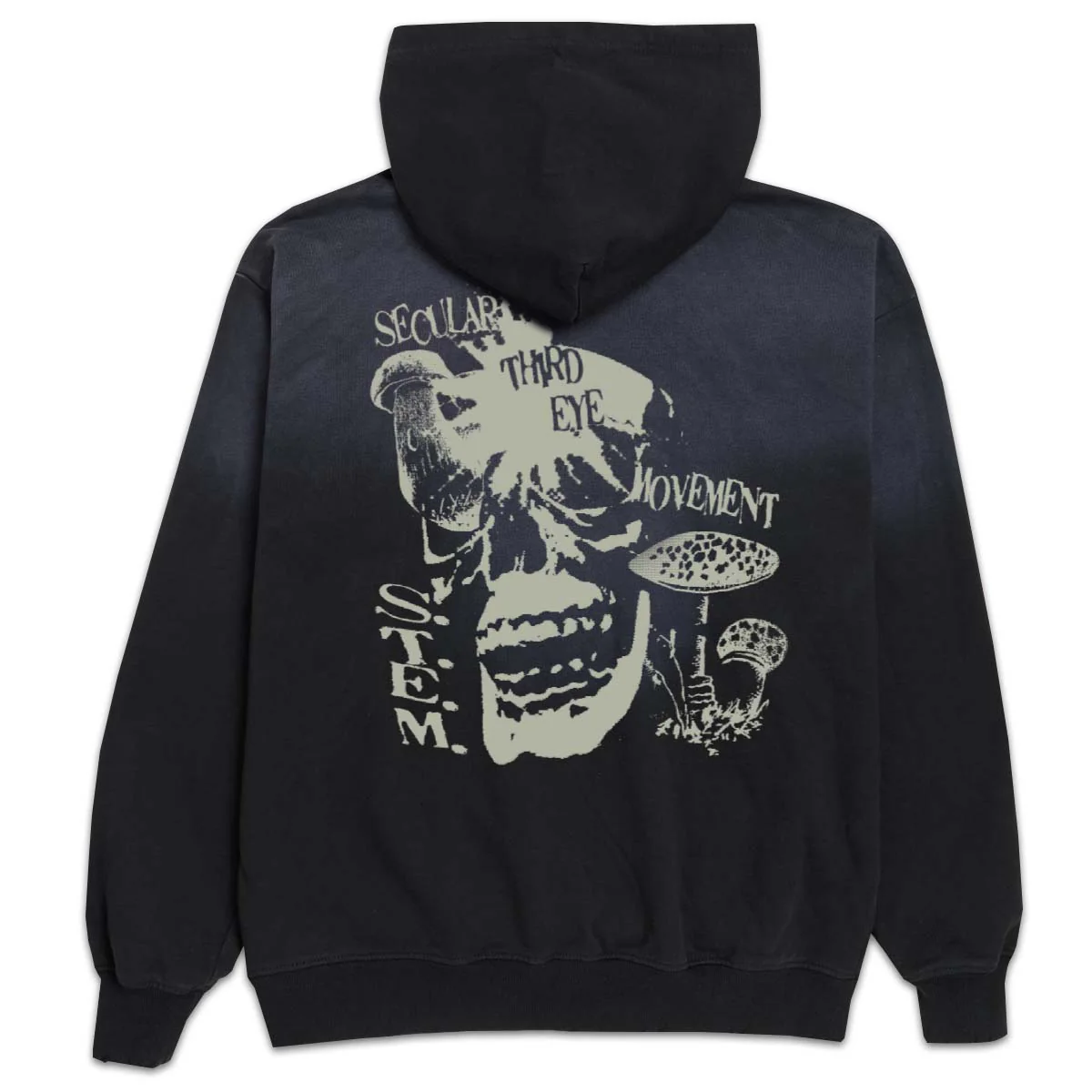 Sin Bin Uni Mushroom Hoodie - Black Fade - Image 2