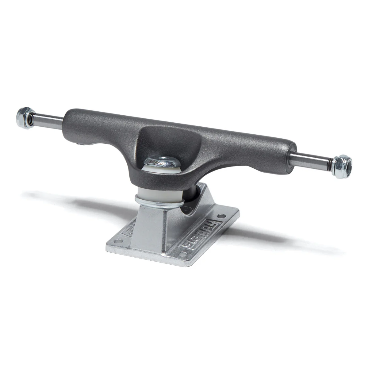 Slappy ST1 Inverted Hollow Lights Ultra Low Kingpin Skateboard Trucks - Gunmetal/Polished/White Gold - 8.25" - Image 2