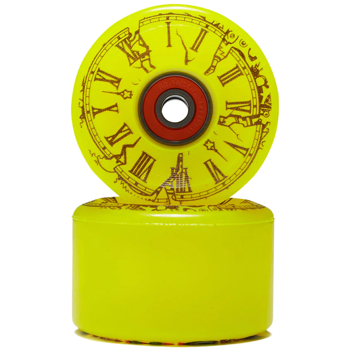Slime Balls Claus Grabkelight Light Ups OG Slime 78a Skateboard Wheels - Neon Yellow - 60mm - Image 2