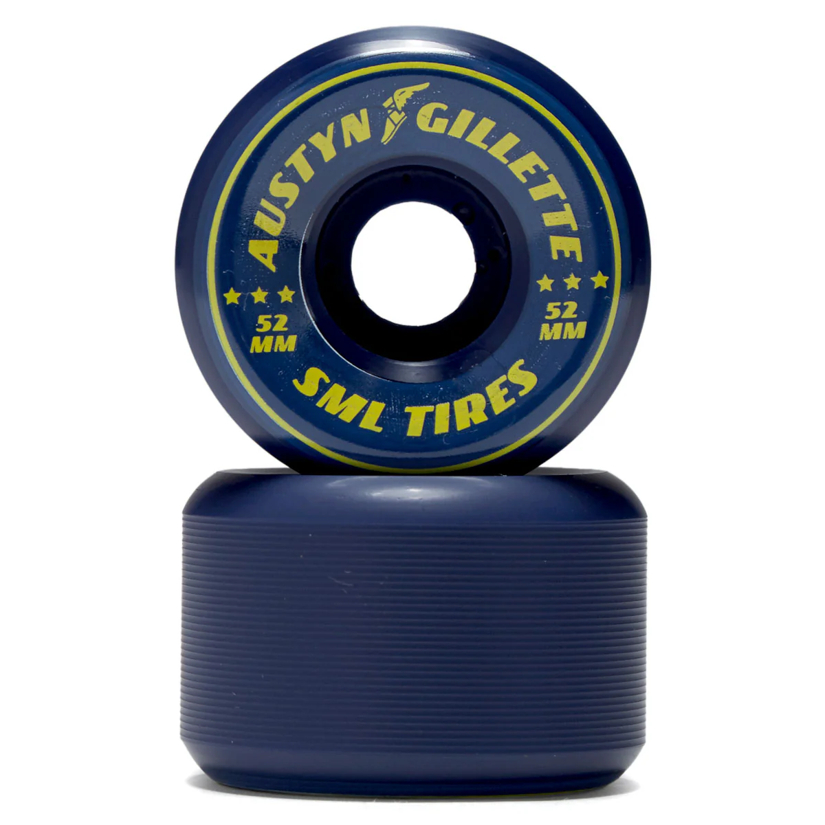 SML Street Tires Austyn Gillette 99a XL V-Cut Skateboard Wheels - Navy Urethane - 52mm - Image 2