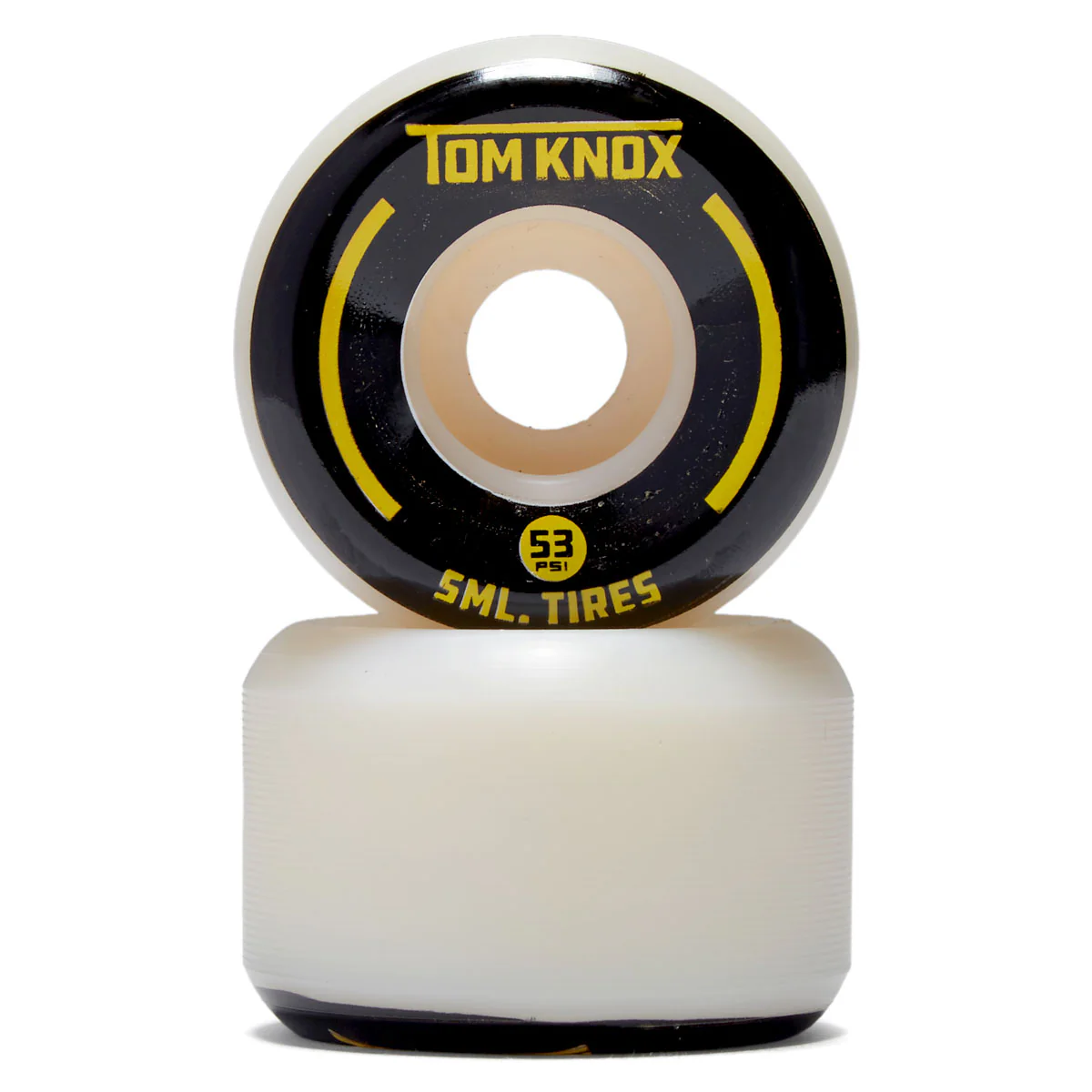 SML Street Tires Tom Knox 99a XL V-Cut Skateboard Wheels - Black Urethane - 53mm - Image 2
