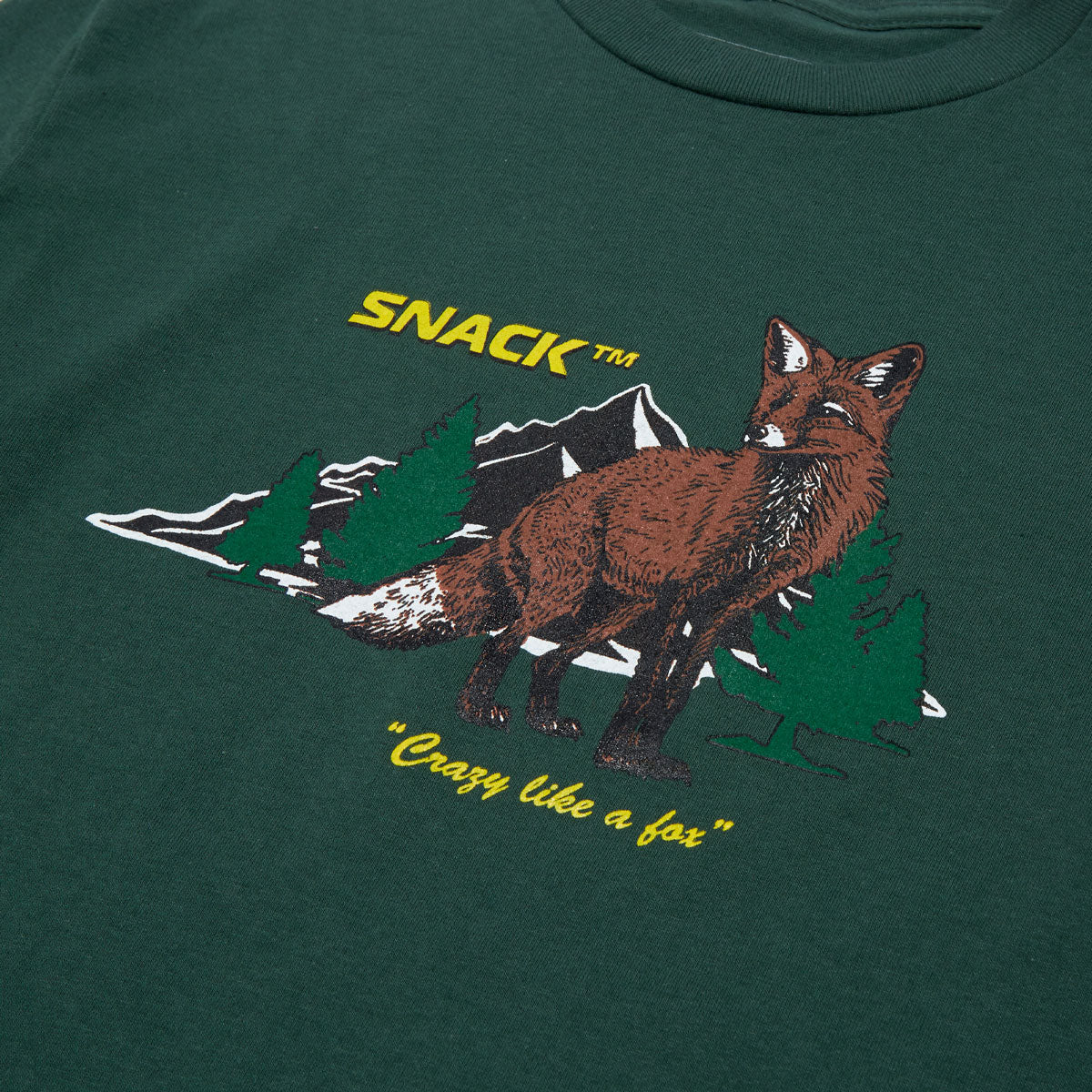 Snack Crazy Like A Fox T-Shirt - Pine - Image 2