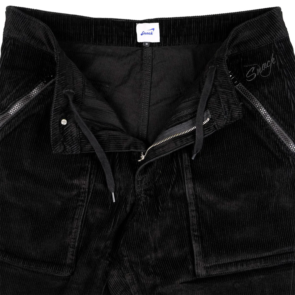 Snack Mic Check Corduroy Pants - Black - Image 3