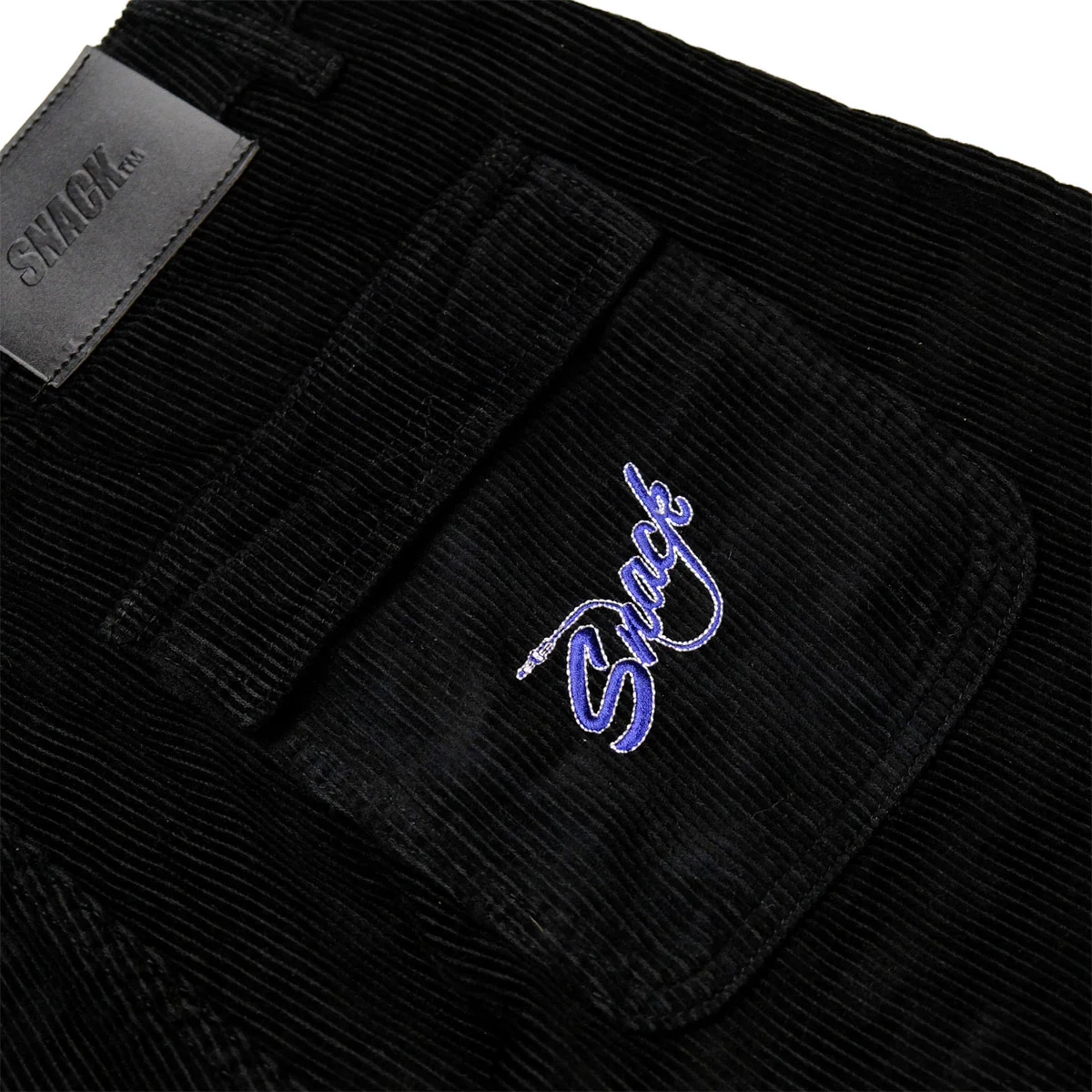 Snack Mic Check Corduroy Pants - Black - Image 4